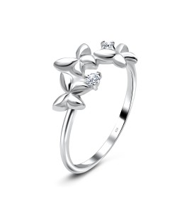 Butterfly CZ Silver Ring NSR-2901